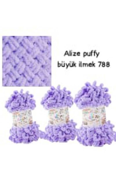 ÇEÇEN HOME (3 Pieces) Puffy Hand Knitting Lanyard Big Bowknot 788(9 Yards 100 Gr)