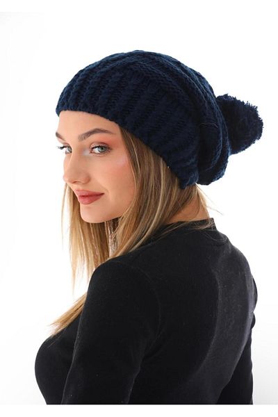 Wearflawless Women's Thick Knitted Pompom Beret