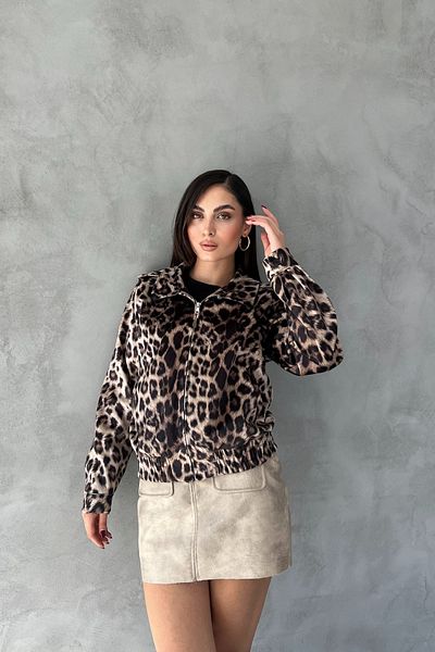 Seda Yalçın Atelier Leopard Pattern Premium Suede Jacket
