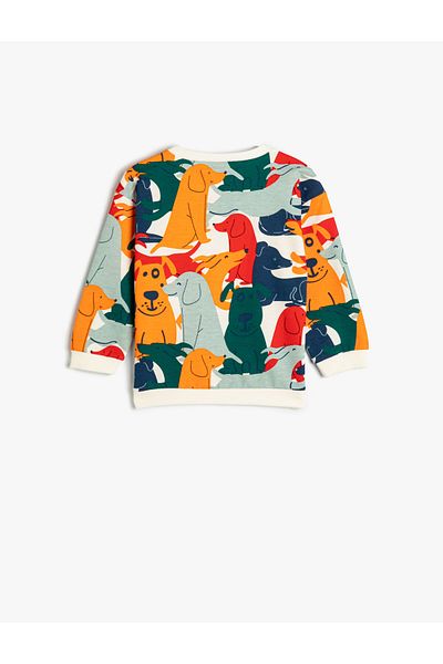 Koton Cotton Dog Graphic Sweatshirt