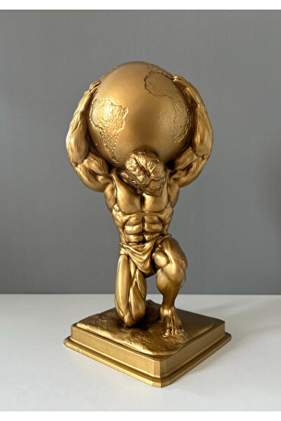 LivadoHome Titan Atlas Dekoratif Heykel, 30cm x 14 cm