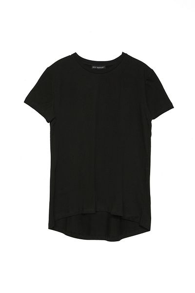 Quzu Short Sleeve Basic T-Shirt Black