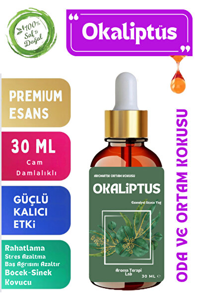 Aroma Terapi Lab OKALİPTÜS  Saf Esansiyel Yağ - Oda ve Ortam Kokusu - Aromati...