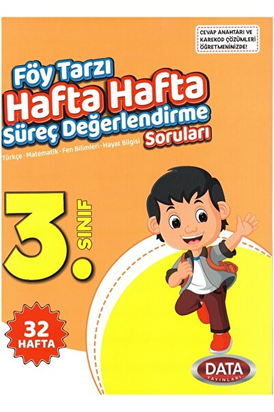 Data Yayınları 3.Sınıf Föy Tarzı Hafta Hafta Süreç Değerlendirme Soruları (32...