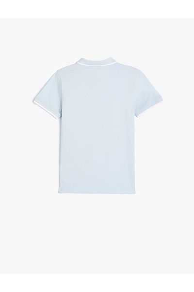 Koton Bavlněné tričko s krátkým rukávem Basic Polo Collar
