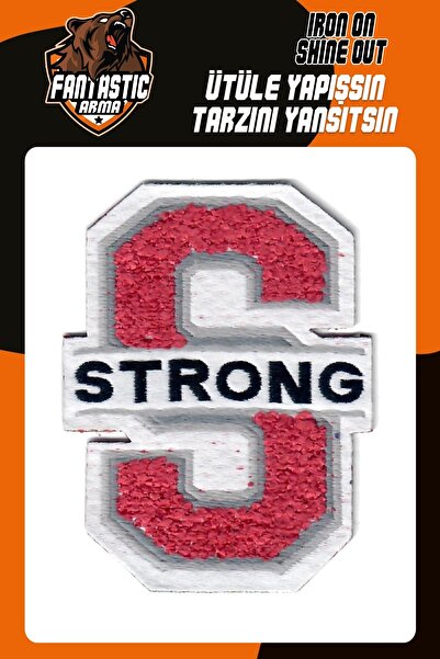 FANTASTIC ARMA Țesut țesut care se lipsește cu fier de călcat Plush College Punch Letter Red Strong, Model S