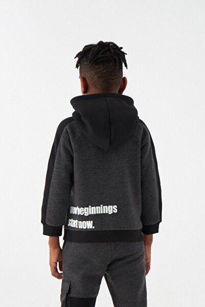 Nebbati Bg Store Boy's Black Sweatshirt 22Fw0Nb3413