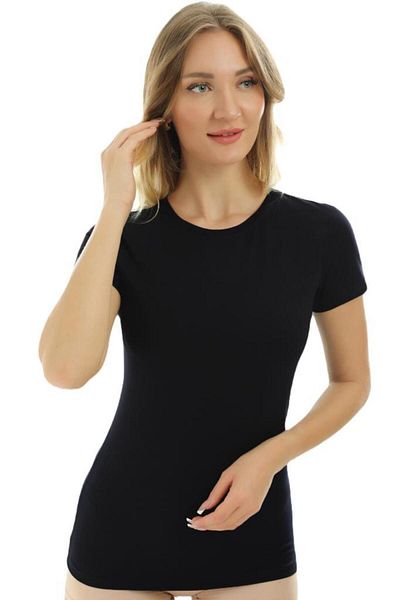 Almila Tricou cu mânecă scurtă cu decolteu rotund, slim fit, pentru femei 2037