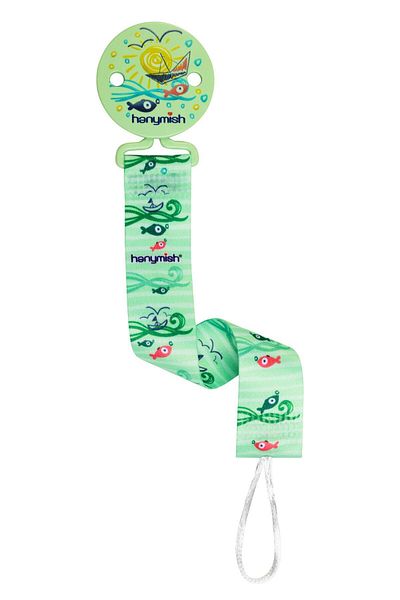 Hanymish Fabric Pacifier Strap Green