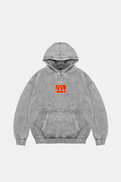 Sekizbiraltı Μακ. Cactus Jack Printed Oversize Unisex Premium Washable White Hoodie