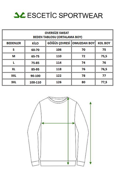 Escetic Unisex Γυναικεία / Ανδρικά Μπλε 3 Κλωστών Χειμερινή Κουκούλα Κεντημένη Χοντρή Φούτερ με Fleece Εσωτερικά