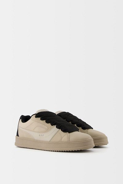 Bershka XL Lace-Up Skater Sneakers