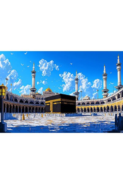 Aden dini kabe kanvas tablo