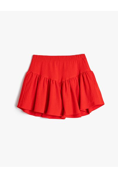 Koton Pantaloni Scurt Fustă Plisată Texturată