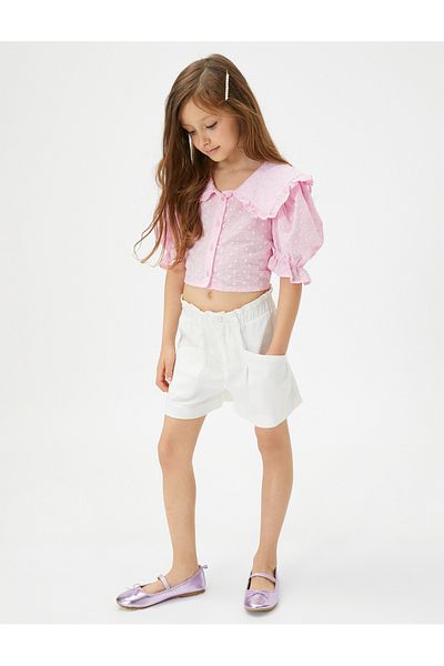 Koton Girl's White Shorts & Bermuda