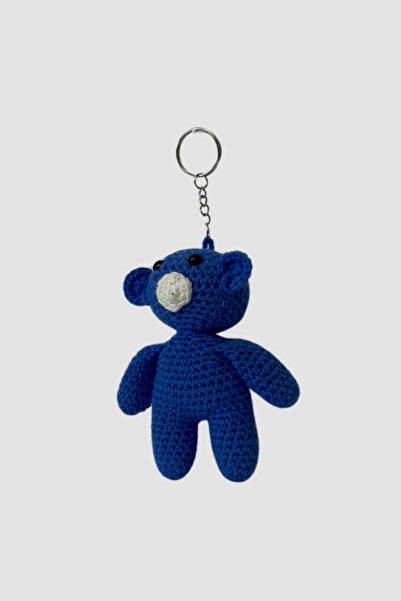 Uretti Birsen 2552 Blue Amigurumi Cute Bear Keychain Handmade