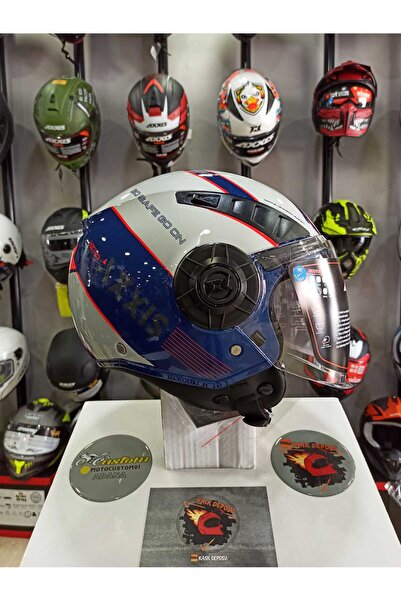 AXXIS Metro S Techno B2 Parlak Açık Yarım Kask