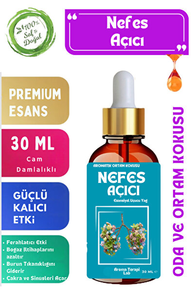 Aroma Terapi Lab Nefes Açıcı - Esansiyel Yağ - Oda Ve Ortam Kokusu - Aromatik...