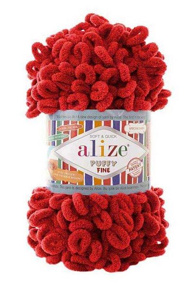 Alize Πουφ φίνο 100 γρ. |   56 Κόκκινο (ΜΙΚΡΟ ΠΙΝΑΚΙΔΙΚΟ)