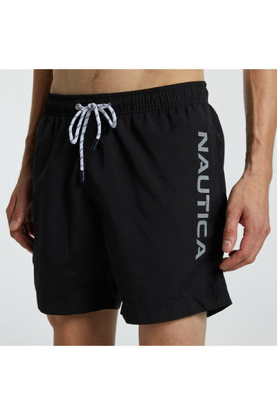 Nautica Erkek Siyah Regular Fit Mayo Şort