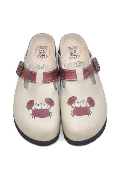 Shoerokee 668 Model from the 600 Series Cute Slippers with Crab Zodiac Pattern