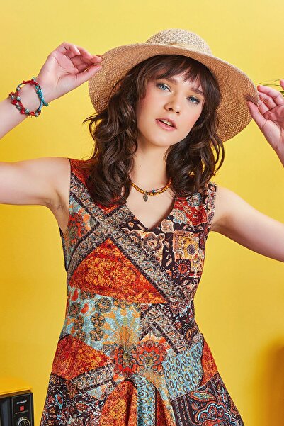 Los banditos Αυθεντικό φόρεμα με βαθύ V λαιμόκοψη