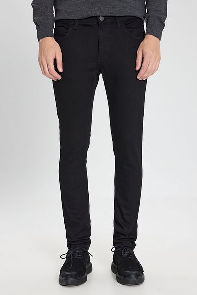 George Henry Ανδρικό μαύρο παντελόνι από βαμβακερό Lycra Flexible Slim Fit Slim Fit 5 Pockets Jeans Jean Denim