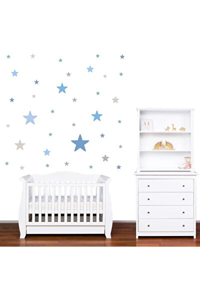 Lizpo Decor ملصق ستار أزرق رمادي للأولاد