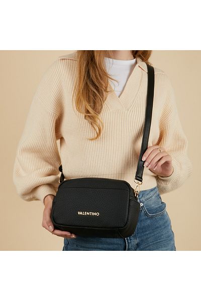 Valentino Bags Botaniko Schwarze Umhängetasche VBS8GR20NERO
