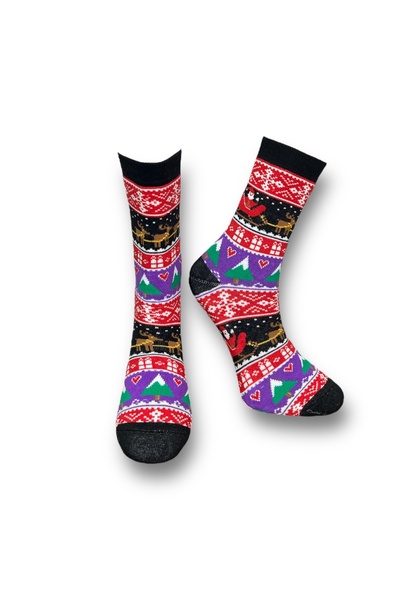 Mevo جوارب منشفة للجنسين بنمط عيد الميلاد