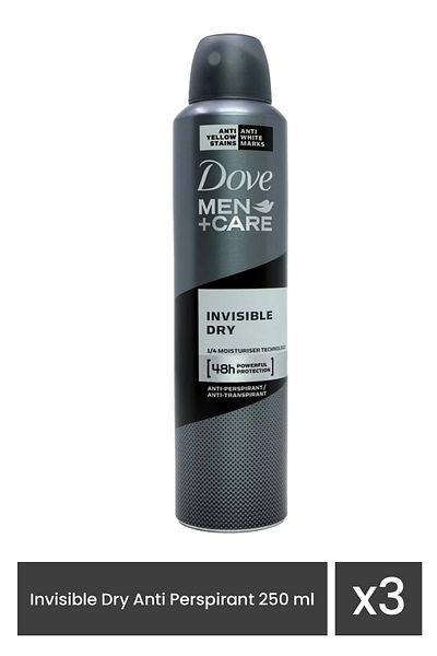Dove DOVE DEO 250ML MEN INVISIBLE DRY x 3 pieces