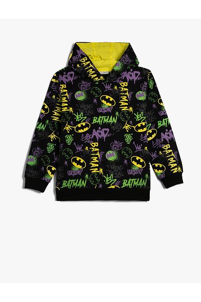 Koton Batman Hooded Sweatshirt Licensed Long Sleeve