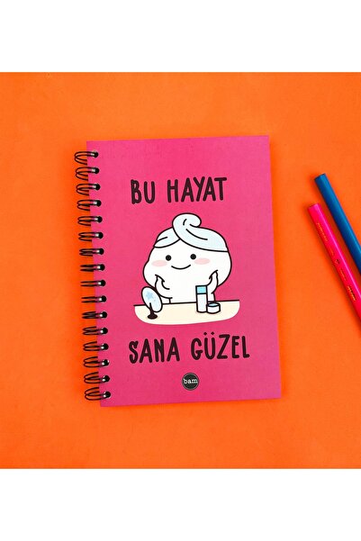 Gift Moda Bu Hayat Sana Güzel 21x14Cm A5 Sketch Book - Eskiz Defteri - 270 Gr - 36 Yaprak