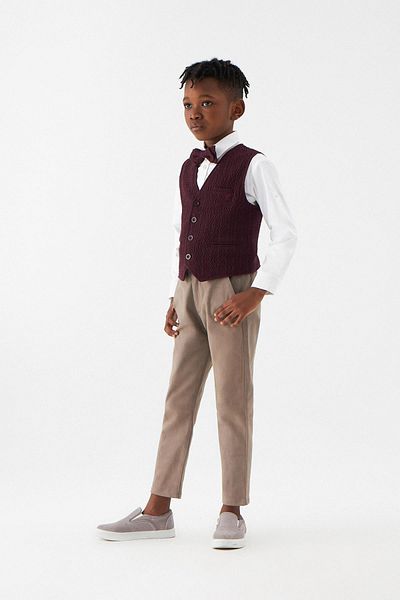 Nebbati Bg Store Jungen-Weste, bordeauxrot, 22fw0nb3719