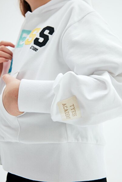 Tyess Bg Store Girl's White Tracksuit Top 23Psstj4415