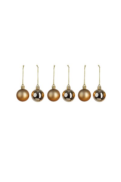 Dekorsende Christmas Ornament 6 Ball Champagne 4 cm