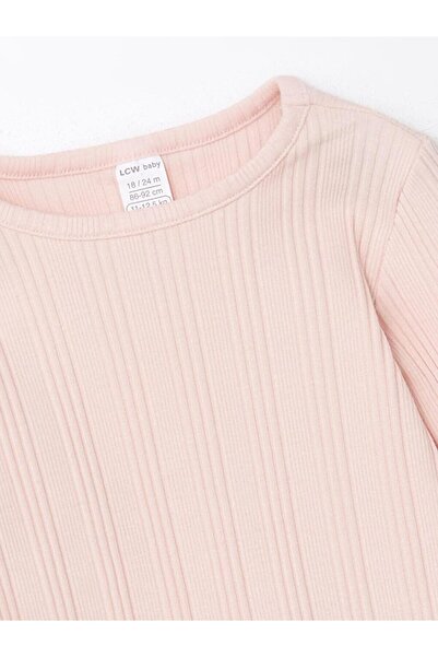 LC Waikiki Crew Neck Long Sleeve Basic Baby Girl Pajama Set