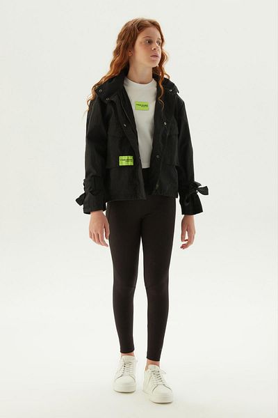 Tyess BG Store Черен шлифер за момиче