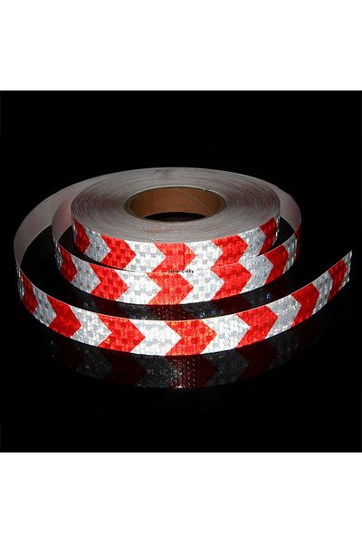 Choice White-red Arrow Arrow 25mm*5m Reflective Bicycle Stickers Self-adhesive Reflectors Waterproof Warnin