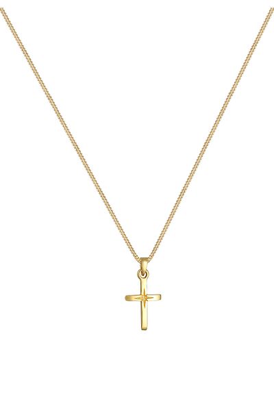 ELLI Necklace Ladies Cross Pendant Star Engraving Faith In 925 Sterling Silver