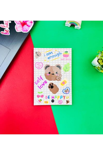 Gift Moda Bear Self Love - Caiet cu design elastic