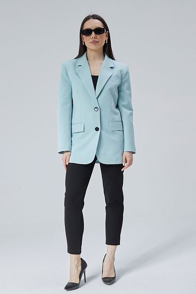 Bolivente Jachetă blazer oversize Mint pentru femei - cu nasturi