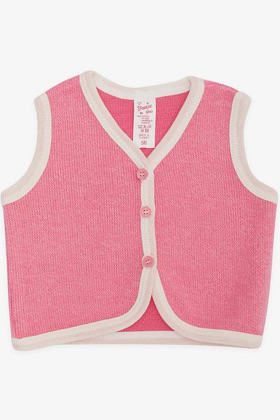 Breeze Baby Girl Vest Buttoned 0-9 Months, Pink