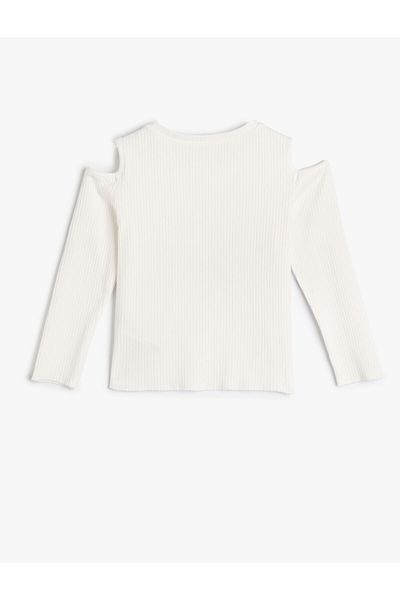 Koton Tricou cu mânecă lungă cu decolteu roșu Camolă Fereastra detaliată