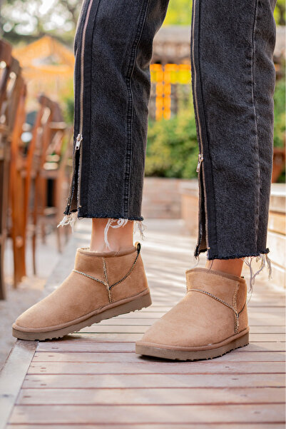 Freemax Γυναικείες μίνι μπότες Mink - Ψυχρή απόδειξη, πλήρης γούνα, ελαφριά σόλα και εγγύηση