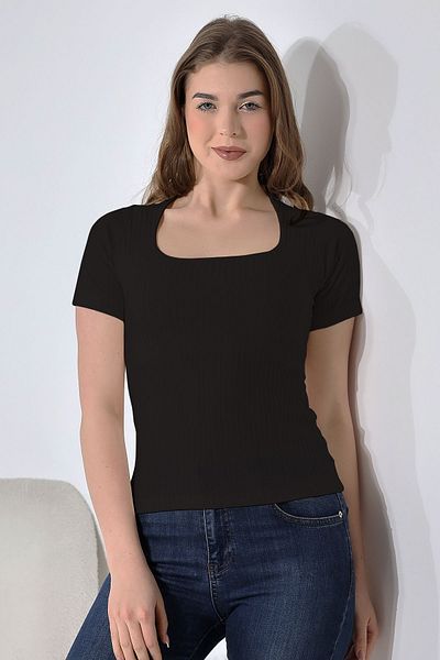 Şiir Salopetă cu mâneci raglan cu textura moale pentru femei, cu decolteu în U, elastică, tricotată jacquard, top și bluză de bază
