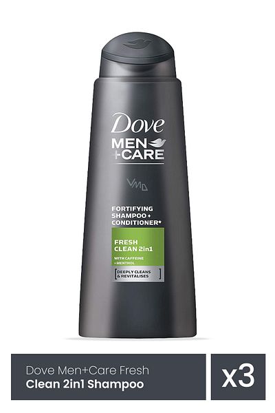 Dove SAMPON 400ML MEN CLEAN FRESH x 3 pieces