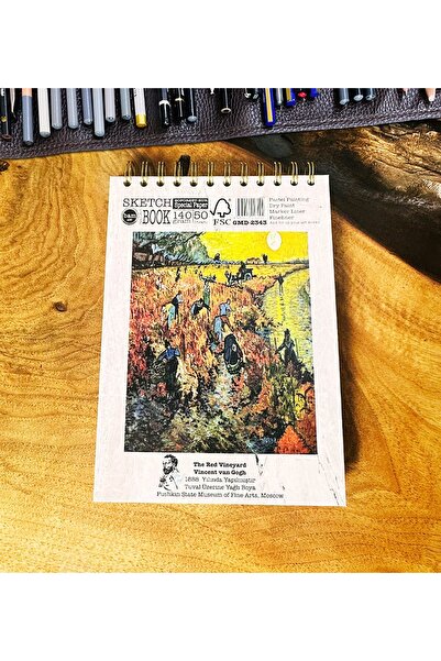 Gift Moda دفتر رسم مقاس 17 × 23 سم - دفتر رسم - غلاف بتصميم صلب مع حلقة حلزون...