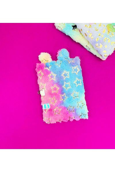 Gift Moda Plush Rabbit Notebook - with Lock Cover