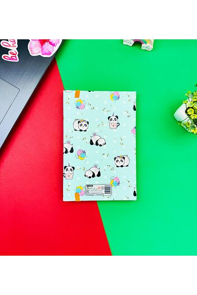 Gift Moda Caiet elastic cu model panda verde